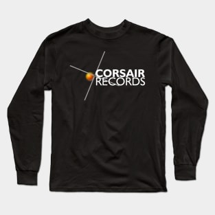 Corsair Records Logo White Text Long Sleeve T-Shirt